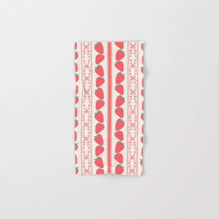 Strawberries Red Stripes  Bath Towel Gallery Image 1