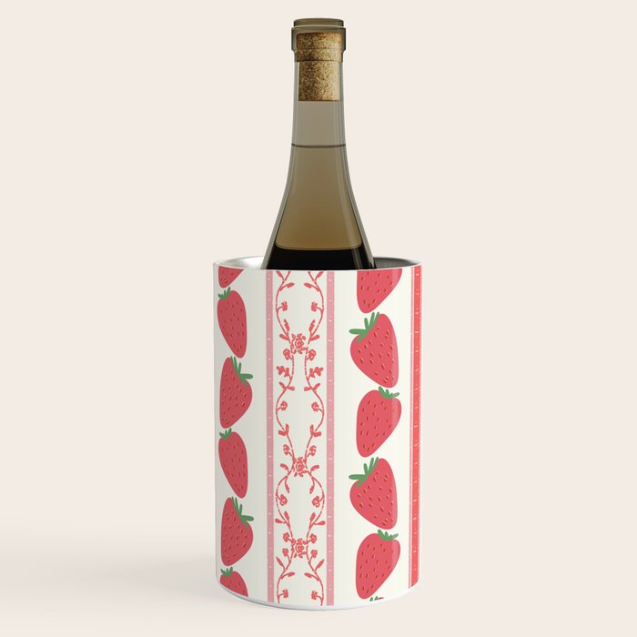 Strawberries Red Stripes  Wine Chiller Gallery Image 3