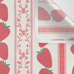 Strawberries Red Stripes  Wall Tapestry Gallery Image 3