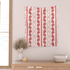 Strawberries Red Stripes  Wall Tapestry Gallery Image 2