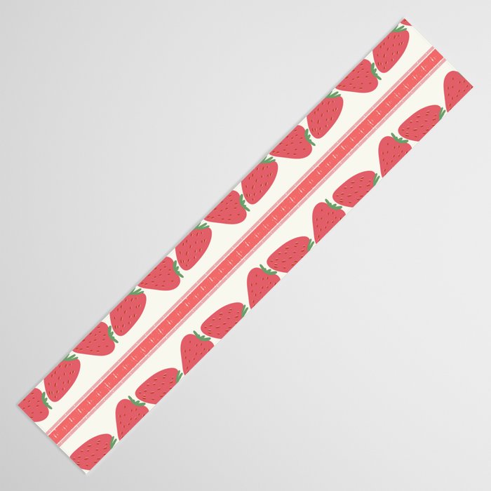 Strawberries Red Stripes  Table Runner Gallery Image 3