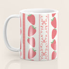 Strawberries Red Stripes  Coffee Mug Gallery Image 3