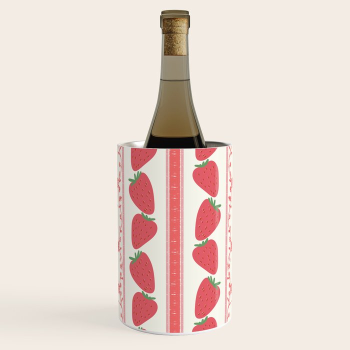 Strawberries Red Stripes  Wine Chiller Gallery Image 1