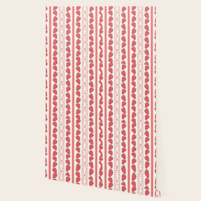 Strawberries Red Stripes  Wallpaper Gallery Image 2