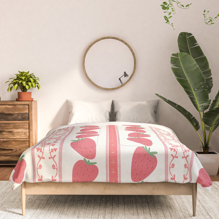 Strawberries Red Stripes  Comforter Gallery Image 3