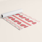 Strawberries Red Stripes  Yoga Mat Gallery Image 2