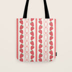Strawberries Red Stripes  Tote Bag Gallery Image 1