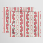 Strawberries Red Stripes  Placemat Gallery Image 1
