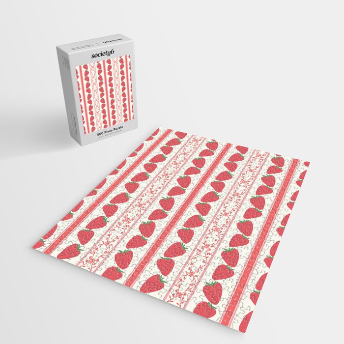 Strawberries Red Stripes  Jigsaw Puzzle Gallery Image 2