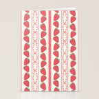 Strawberries Red Stripes  Stationery Card Gallery Image 2