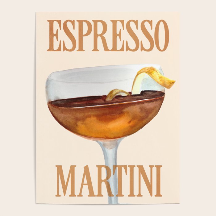 Espresso Martini: Retro Classic Cocktail 04 Poster Gallery Image 4