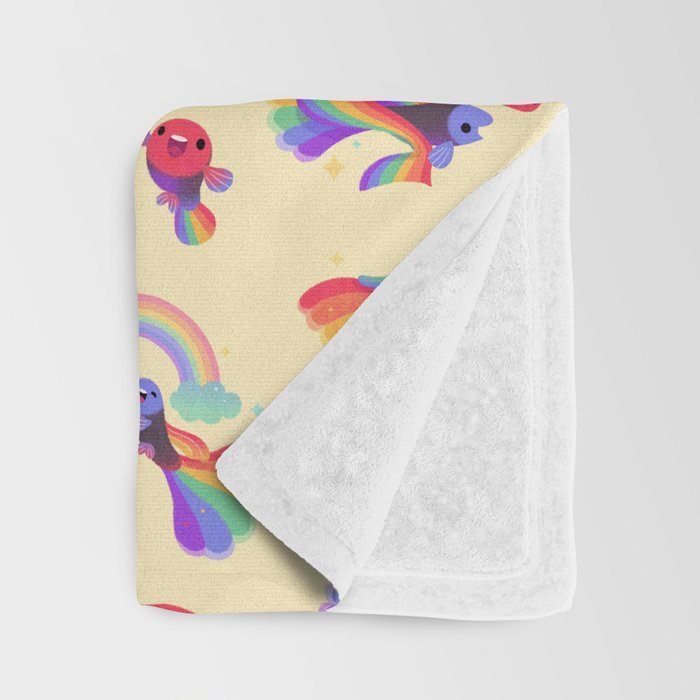 Rainbow guppy 3 Throw Blanket Gallery Image 3