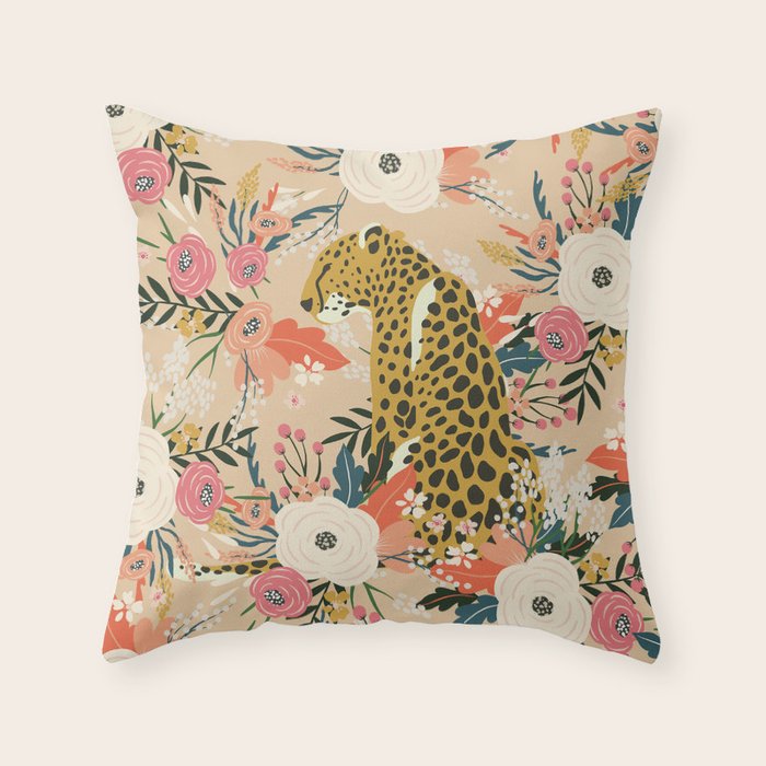 Simba Cheetah Prints Throw Pillow Gallery Image 6