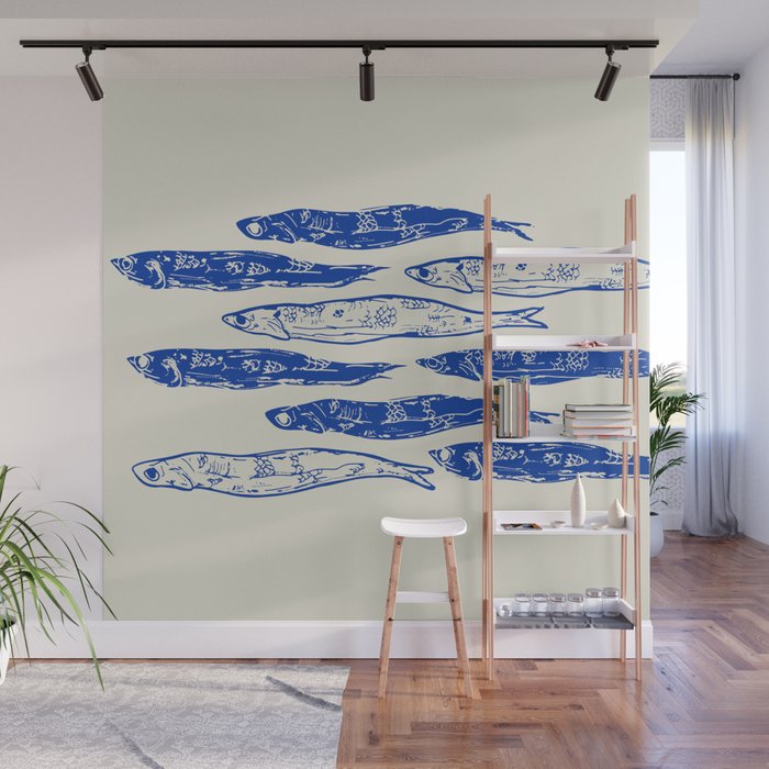Sardines Art Wall Mural Gallery Image 1