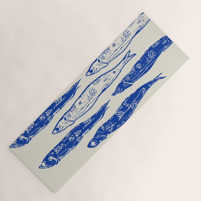Sardines Art Yoga Mat Gallery Image 1