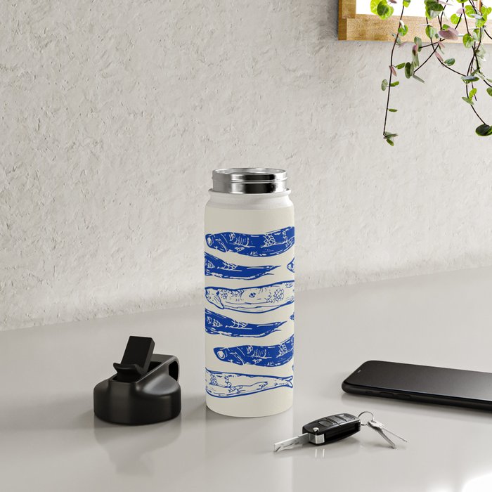 Sardines Art Water Bottle Gallery Image 4