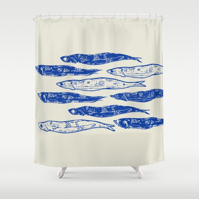 Sardines Art Shower Curtain
