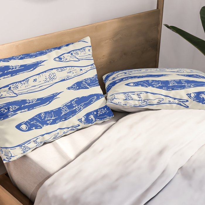 Sardines Art Pillow Sham Gallery Image 2