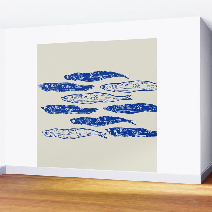 Sardines Art Wall Mural Gallery Image 2