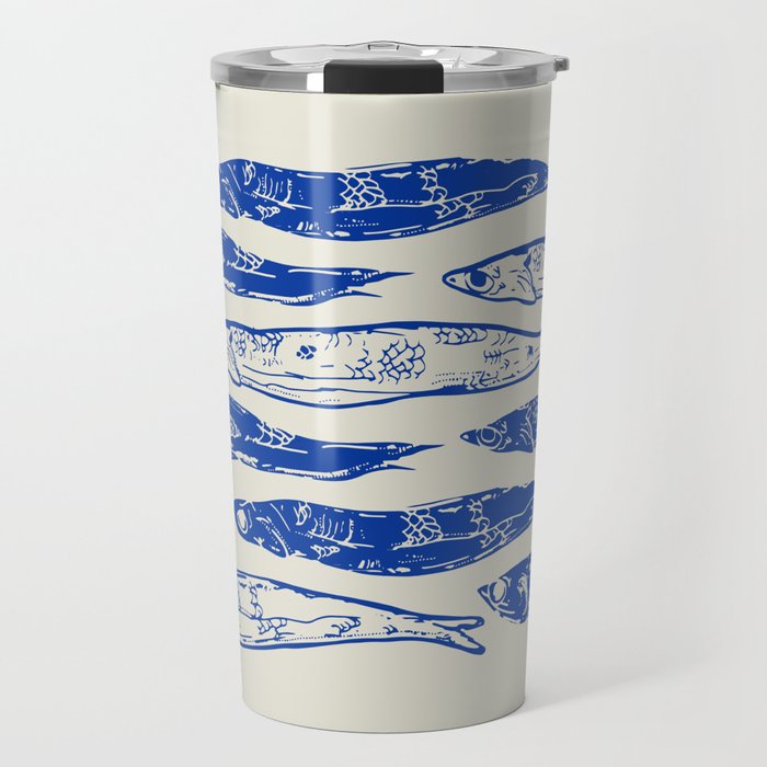 Sardines Art Travel Mug Gallery Image 1