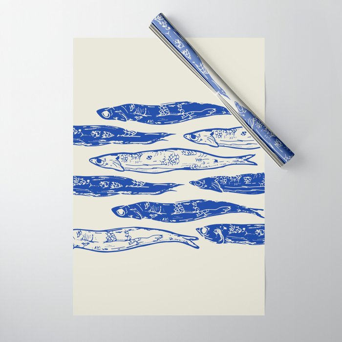 Sardines Art Wrapping Paper