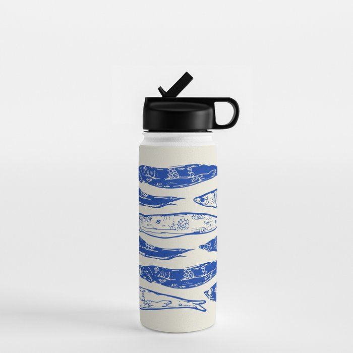 Sardines Art Water Bottle Gallery Image 1