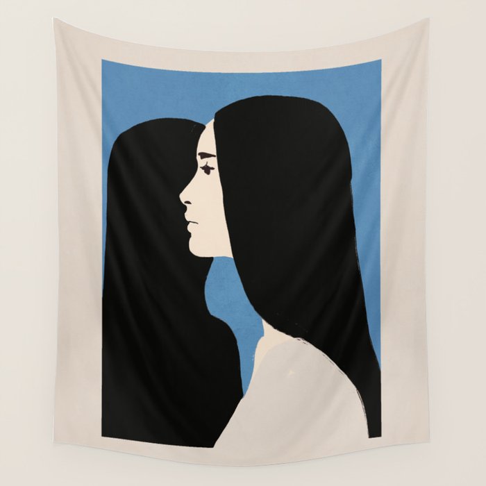 Girl Portrait 2 Wall Tapestry Gallery Image 1