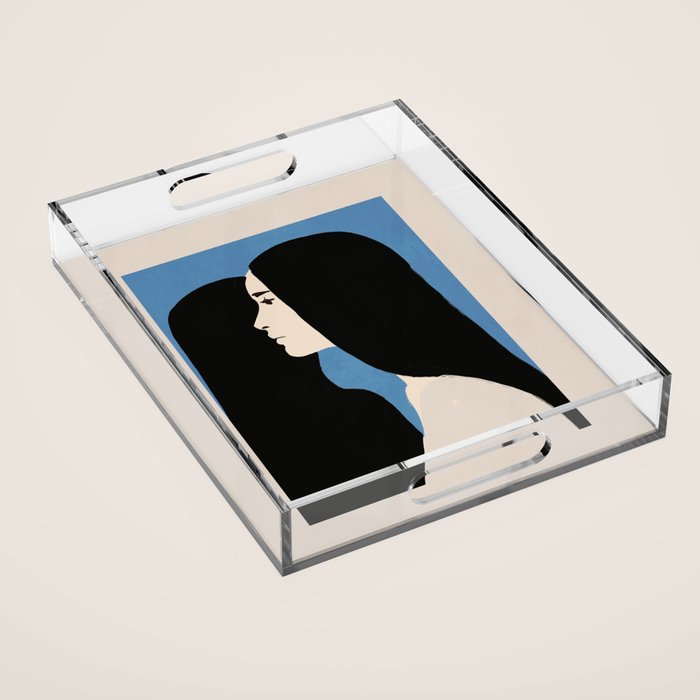 Girl Portrait 2 Acrylic Tray Gallery Image 1