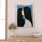 Girl Portrait 2 Wall Tapestry Gallery Image 2