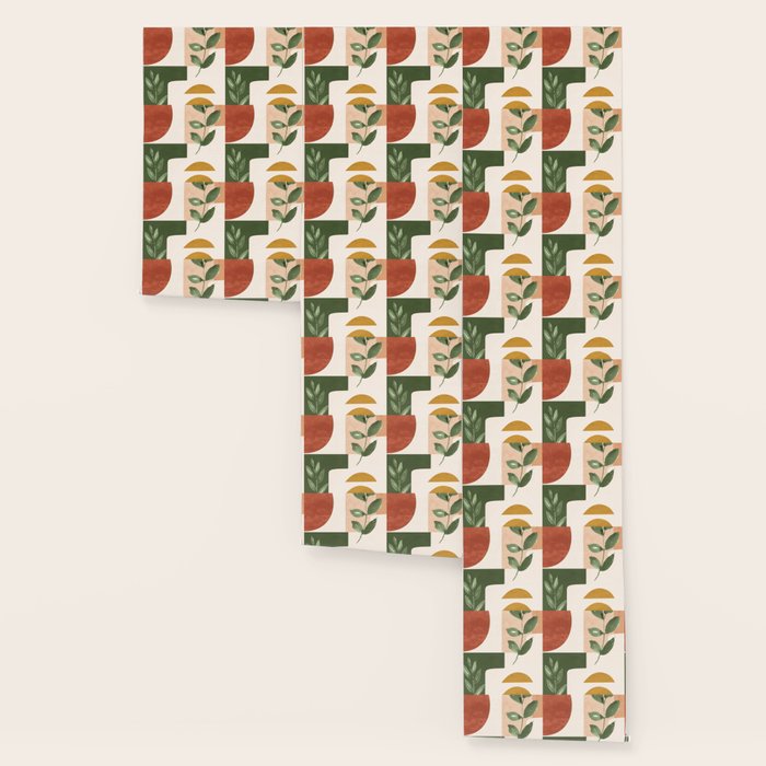 Abstract Shapes and Leaves Wallpaper Gallery Image 3