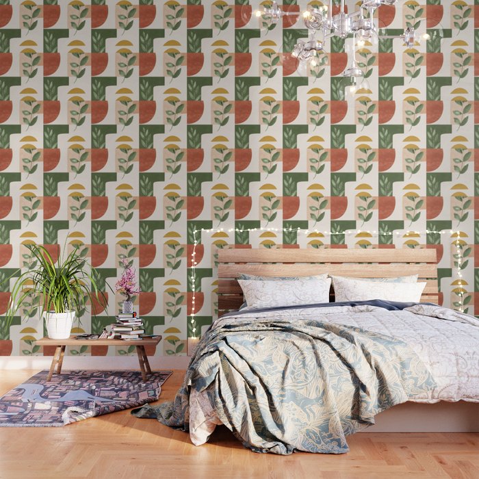 Abstract Shapes and Leaves Wallpaper Gallery Image 3