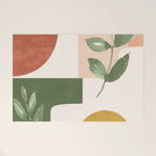Abstract Shapes and Leaves Welcome Mat Gallery Image 1
