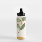 Abstract Shapes and Leaves Water Bottle Gallery Image 2