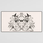 Cheetah Symmetry lines  Desk Mat Gallery Image 3