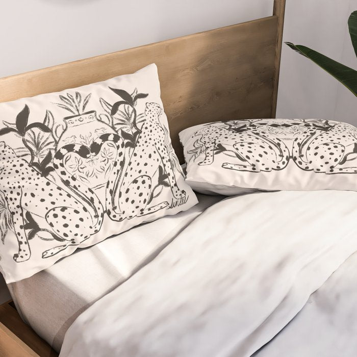 Cheetah Symmetry lines  Pillow Sham Gallery Image 2
