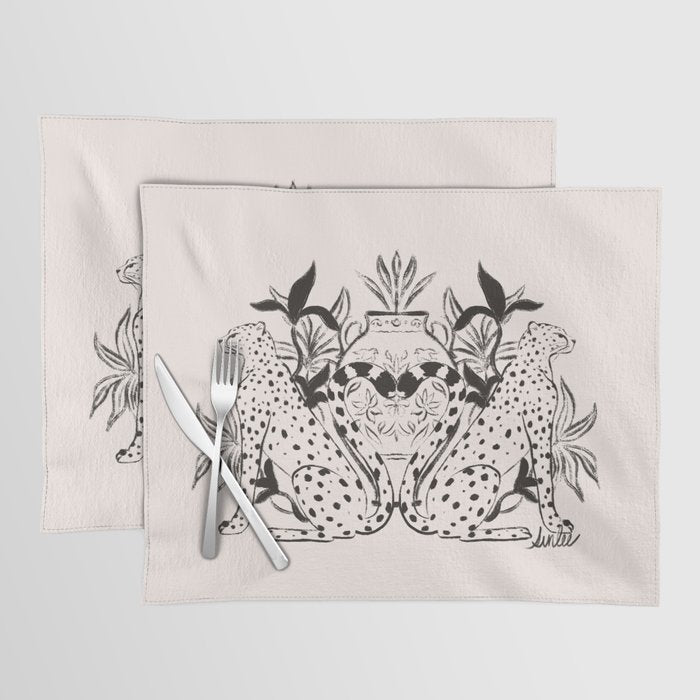 Cheetah Symmetry lines  Placemat Gallery Image 1