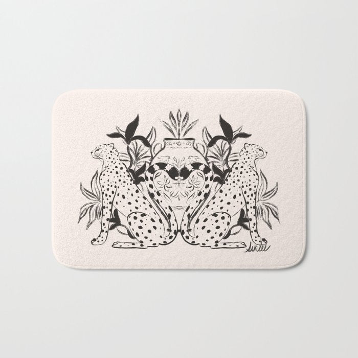 Cheetah Symmetry lines  Bath Mat Gallery Image 1