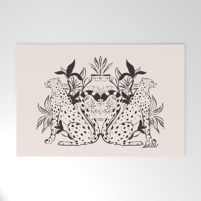 Cheetah Symmetry lines  Welcome Mat Gallery Image 1