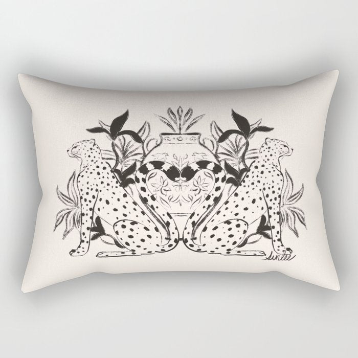 Cheetah Symmetry lines  Rectangular Pillow Gallery Image 2