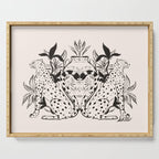 Cheetah Symmetry lines  Serving Tray Gallery Image 1
