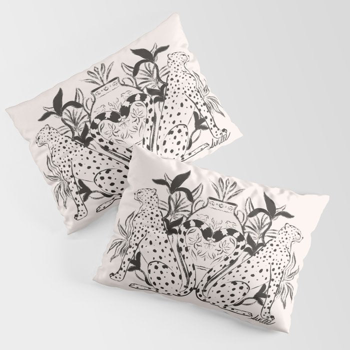 Cheetah Symmetry lines  Pillow Sham Gallery Image 1