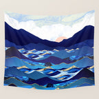 Ocean Blue Wall Tapestry Gallery Image 4