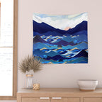 Ocean Blue Wall Tapestry Gallery Image 2