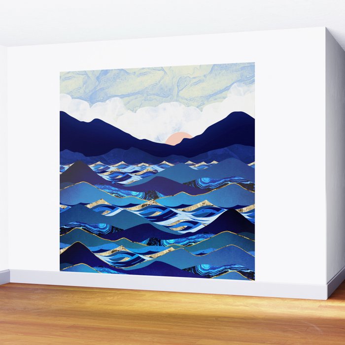 Ocean Blue Wall Mural Gallery Image 2