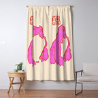Pink Grumpy Frog Window Curtain Gallery Image 5
