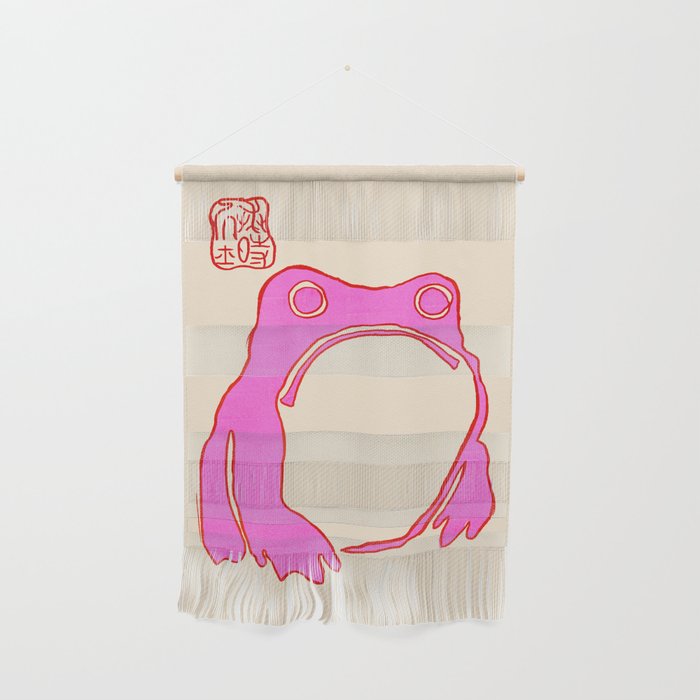 Pink Grumpy Frog Wall Hanging Gallery Image 1