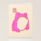 Pink Grumpy Frog Stationery Card Gallery Image 2