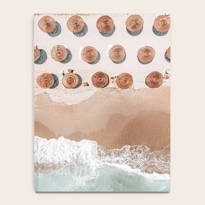 People On Beach, Aerial Drone Photography, Aerial Beach Sea, Ocean Wall Art Print, Summer Sea Vibes Art Print Notebook Gallery Image 4