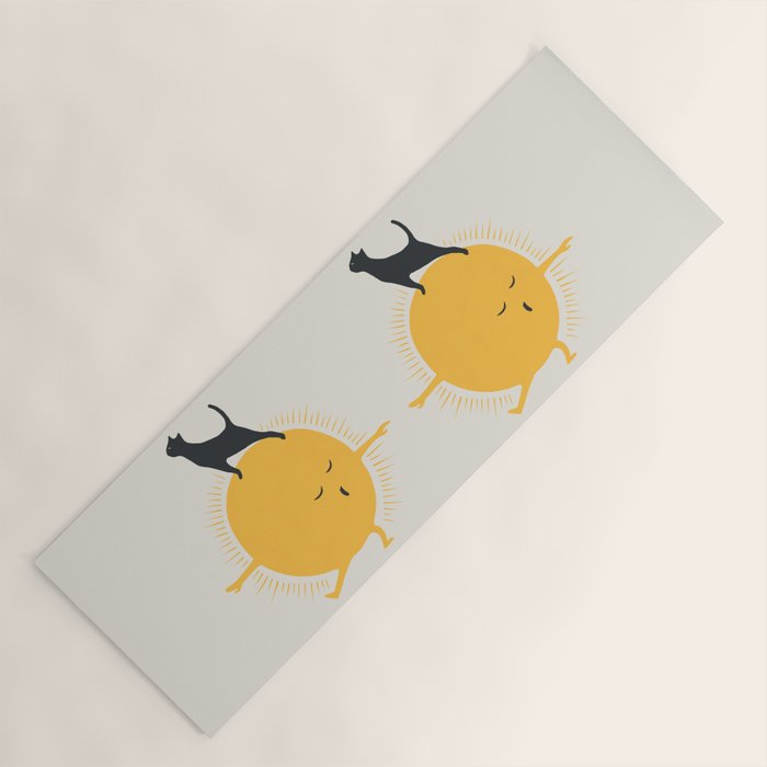 Good Meowâing 9 yoga warrior II Yoga Mat Gallery Image 1