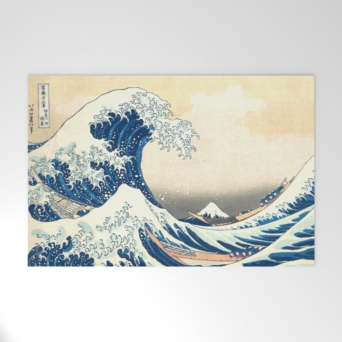 Katsushika Hokusai "The Great Wave off Kanagawa" Welcome Mat Gallery Image 1